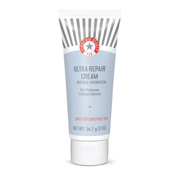 First Aid Beauty Ultra Repair Cream Intense Hydration Moisturizer for Face and Body – Rich Whipped Texture Strengthens Skin Barrier + Instantly Relieves Dry, Distressed Skin + Eczema – 2 oz Travel Siz