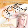 Tyqour 4pcs Zig Zag Headband Non Slip Comb Headband Plastic Tooth Hair Comb Wavy Teeth Hairpin Headband for Women Girls Men