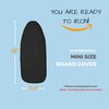 12.5 X 32 inch Smart Table Top Ironing Board Cover and Pad with Standard Size, Fits Small, Mini Board, Easy Placement, Extra Thick Padding, Elastic Cord, Heat Reflective (Black, 12.5" X 30")