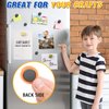 Grtard 50Pack Small Magnets for Crafts with Adhesive Backing, 5 Different Size, Strong Round Circle Magnets Ceramic Industrial Magnets, Flat Ferrite Craft Magnets for Refrigerator, Button, Hobbies