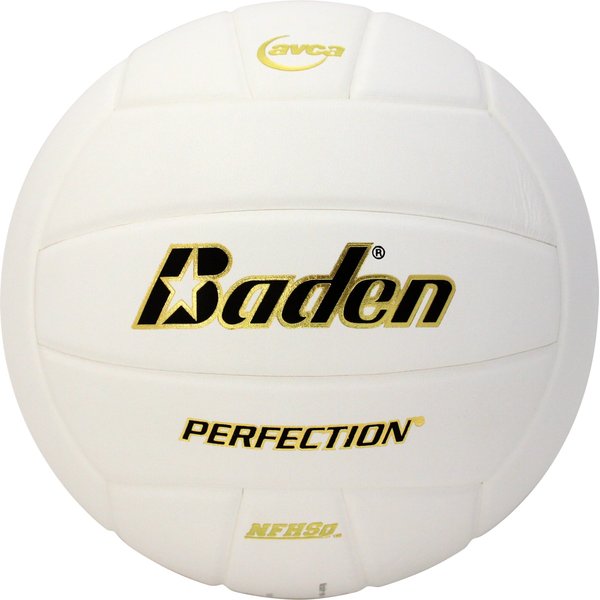 Baden Perfection Leather Volleyball, White