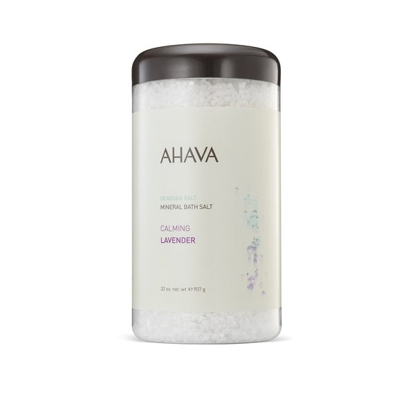 AHAVA Dead Sea Mineral Bath Salt, Calming Lavender - Intense Relaxation for Body & Mind, Elevates Moisture, Softens & Eases Sore Muscles, Enriched by Exclusive Dead Sea Salt & Osmoter blend, 32 Oz