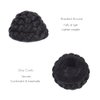VAVANGA Small Size Natural Braided Chignon Bun Hairpiece Black Donut Scrunchie Clip in Hair Bun Updo Hair Piece Twisted Bun Ponytail Hair Extensions Clip in Fake Bun for Women(#1B, N1-BL)