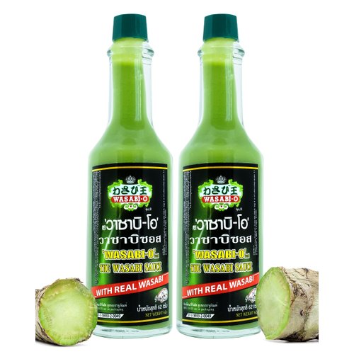 Wasabi O Hot & Spicy Sauce - Fresh Made Japanese Sauce With Pure & Real Wasabi, Gluten Free & Vegan Wasabi Sauce for Steak & Sushi, 2.2oz (Pack of 2)