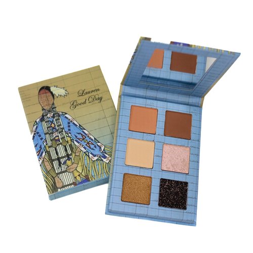 PRADOS BEAUTY Mother Earth Eyeshadow Palette x Lauren Good Day 6 Pan Eyeshadow Palette Neutral with Mattes, Shimmers, Glitter and Duochrome