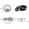 2pcs 2 inch Desk Wire Cord Cable Grommets Hole Cover for Office PC Desk Cable Cord Organizer Plastic Cover Black (Black-2Pcs)