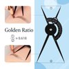 ATOMUS Tattoo Eyebrow Ruler Protractor Golden Ratio Ruler Makeup Tool with Brown Mark Pencil Microblading Caliper Eyebrow Positioning Measuring Tools to Shape Eyebrows