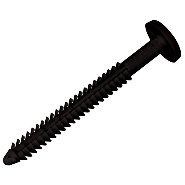 MidAmerica Black 3" Shutter Lok Peg Fasteners 48 Pack Spikes Longer and Stronger