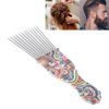 Professional Stainless Steel Hair Pick Comb for Afro Hair Styling - Hair Comb for Women and Men (Waist flower K2)
