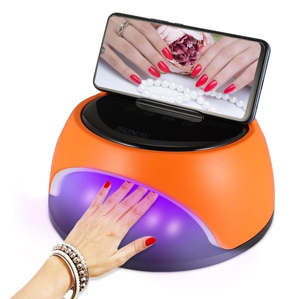MUSERAY UV LED Nail Lamp, 360 W High Power UV Nail Dryer with Phone Holder Professional Nail Gel Polish Dryer Curing Lamp,with Auto Sensor 60 Beads Suitable for Fingernail and Toenail 1
