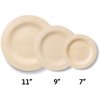 Bambu, Disposable Bamboo Round Plates 11 Inch, Organic, Biodegradable and Eco Friendly Flatware, Veneerware Party, Wedding, and Event Plates, Great For Any Occasion, 100% Natural - 11", Pack of 8