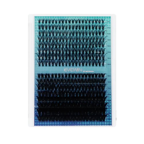 Lash Clusters DIY EyeLash Extension 320PCS, 0.07 D Curl 9-16MIX 20D 50D Wispy Fluffy Cluster Lashes Extension, Individual DIY Single Lashes Cluster Extensions for Eyelash Extensions Beginners