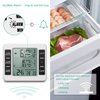JXTZ Refrigerator Thermometer, Freezer Thermometer with Alarm, Fridge Thermometer Digital with 2 Sensors, Wireless Indoor Outdoor Thermometer with Temperature Alarm, Min/Max, Temperature Trend Display