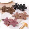 KICOSY 4PCS Flower Flat Claw Clips for Women Flat Claw Clips for Thick Hair Styling Clips No Bend Alligator Hair Clips Duck Billed Hair Clips Matte French Hair Clips Hair Barrettes
