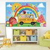 Cartoon Melon Birthday Party Supplies,Kid Party Decorations Banner School Bus Backdrop Boys and Girls Happy Birthday Backdrop（70X43IN）