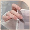 GAOY White Swirl Gel Nail Polish Art Liner, 8ml Classic Colors for Nail Paint Design with Thin Brush DIY French Manicure and Pedicure at Home
