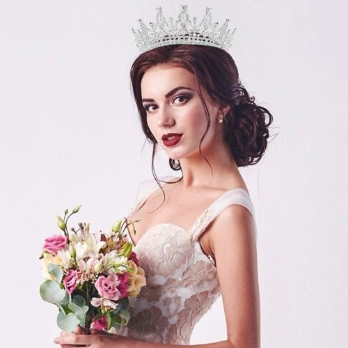 Didder Crowns for Women Silver Rhinestone Crown Tiara, Crown for Girls Tiaras and Crowns for Women, Tiaras for Girls Princess Crown Tiara with Combs Birthday Crown Tiara Wedding Bridal Tiara Prom