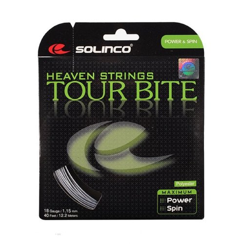 Solinco Tour Bite (18-1.15mm) Tennis String (Silver) (2-Sets)