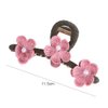 Leadigol 2PCS Elegant Pearl Flower Hair Claw,Flower Ponytail Holder Simple Hair Crab Clip Sweet Shark Clip for Women