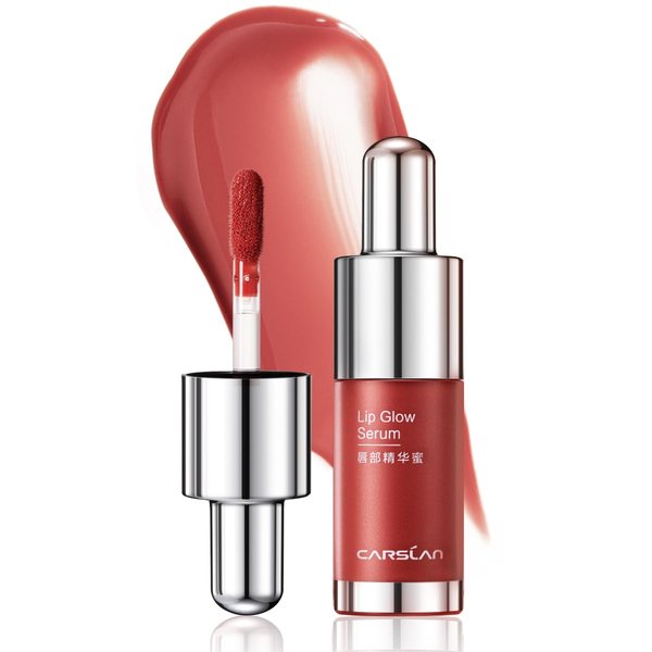 CARSLAN Hydrating Lip Gloss Serum, Moisturizing, Plunping, Shiny Lip Glow, Tinted Lip Care with Vitamin E, Crithmum Maritimum Essential oil, G104