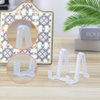 Plate Stands for Display - Plastic Easel Stand Plate Holder Display Stand Picture Frame Stand for Pictures | Photo|Decorative Plate |Dish | Tabletop Art - 3 inch-Clear
