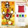 Fall Festival Games, Thanksgiving Games, Turkey Bean Bag Toss Games Banner Backdrop with 4 Big Bean Bags Fall Party Games for Kids Teens Adults Fall Party Decorations Party Favors Outdoor Games