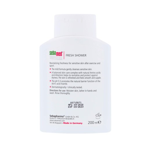 Fresh Bath & Shower Gel 200ml shower gel by Sebamed