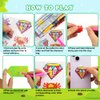 GWAHSA 60pcs 5D Diamond Art Stickers Arts and Crafts Creative Gem Art Paint by Number Kits for Kids Ages 4-6 6-8 8-12 Boys Girls DIY Mosaic Stickers Toys for Birthday Party Halloween Christmas Gifts