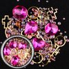editTime 6 Wheels Mixed Sparkle Nail Art Rhinestones Diamonds Crystals Butterfly Beads Artificial Pearls Gold Silver Nail Studs Gems Metal Hollow Rivets Charms (Micro caviar beads kit)