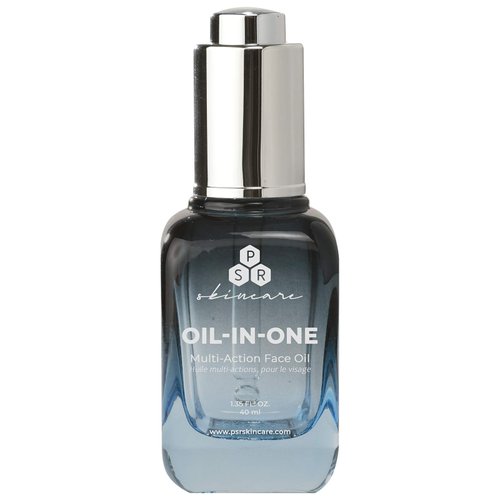 PSR Skincare Oil-in-One – Multi-Action Face Oil, Rosehip Oil, Sweet Almond Oil, Argan Oil, Vitamin E for Nourished and Revitalized Skin, Suitable for Acne-Prone Skin, Unisex Face Oil, 1.35oz. (40ml)