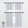 NICETOWN Kitchen Blackout Tiers Curtains Valances - Energy Efficient Kitchen Window Grommet Curtain Panels for Short Basement Windows for (2-Pack, W42 x L24 inches, Greyish White)