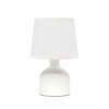 Simple Designs LT2080-OFF Mini Bocksbeutal Concrete Table Lamp, Off White