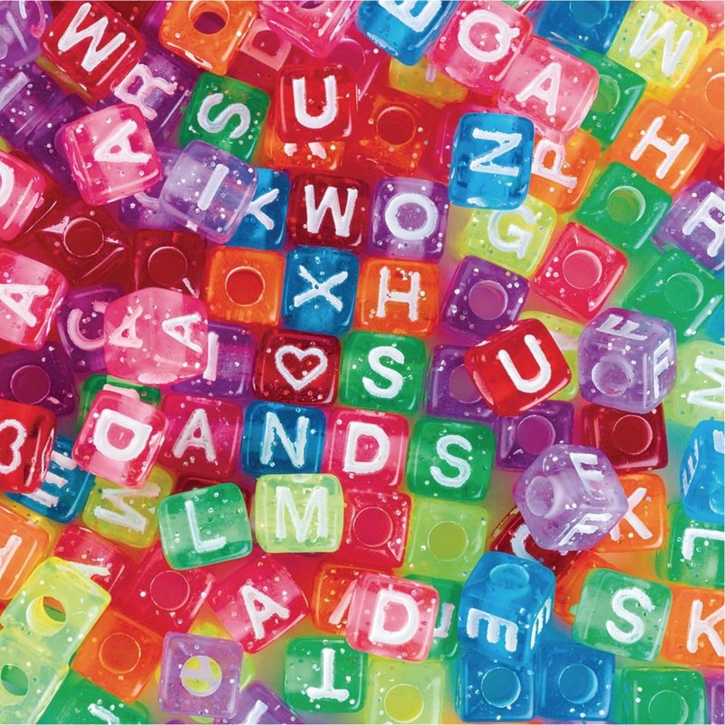 Color Splash!® Glitter Alpha Bead Assortment