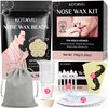KOTAMU Nose Wax Kit Men, 150g Nose Hair Wax Kit with 95 Wax Accessories, 20-30 Uses, Painless & Easy at Home Nostril Waxing for Women Sensitive Skin Ear Hair Removal, Lasts up to 5 Weeks