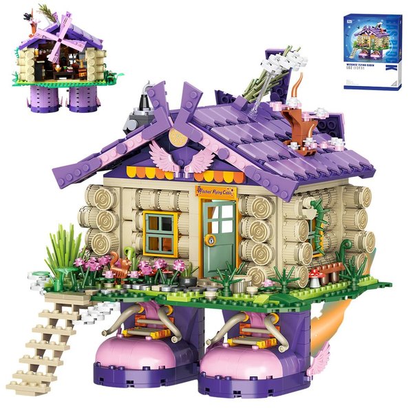 Peppsky Christmas Enchanted Magic Flying House Building Blocks Kit,Ideal Birthdays,Party Decor Gift for Adults and Kids 8-12 Years Old(1288 Pcs)