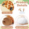 Tezituor Giraffe Stuffed Animal with Babies, 18in Mommy Stuffed Giraffe with 3 Cute Baby Giraffe Plush Toys, Boy Girl Giraffe Toy for Kids, Giraffe Gifts for Birthday Christmas Party Decor