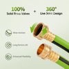 LitartPRO 1/2 inch 15FT Modified Eco-friendly PVC Garden Hose,Live Joint Brass Connector,GHT Fitting(3/4" Tap Faucet)