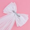 CIEHER Bridal Hair Clip Bachelorette Party Decorations Pearl White Hair Bow Bride to Be Bridal Shower Gifts Bridesmaid Favors Bridal Hair Accessories