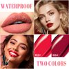 DAGEDA 2 Colors Peel Off Lip Liner Stain Set, Tattoo Color Lip Tint Stain, Long Lasting and Waterproof Lip Stain Peel off Lip Makeup,Peel Off Lip Liner with Natural Matte Finish (02+05)