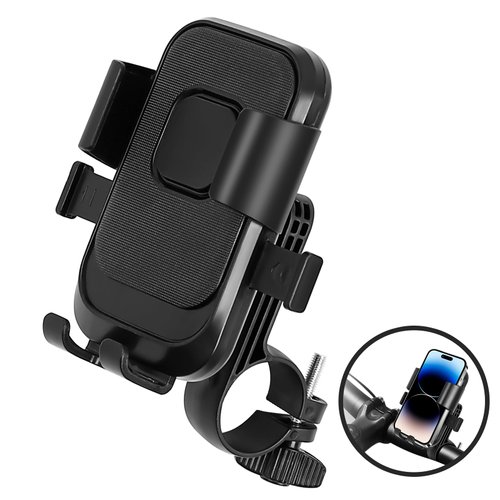 Runhike Electric Bike Phone Holder,Shockproof and Anti-Shake Phone Holder for Electric Bike and Motorcycle,One Hand Operation,1PC
