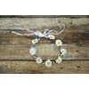 DreamLily Wedding Festivals Floral Hair Band Adjustable Ribbon Daisy Flower Headband Crown BC38 (White)