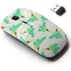 2.4G Wireless Mouse with Cute Pattern Design for All Laptops and Desktops with Nano Receiver - Watercolor Vegan Hand