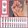 YOSOMK Pink Sky Press on Nails Long with Designs Moon and Star False Fake Nails Acrylic Nails Press On Artificial Nails for Women Stick on Nails With Glue on nails
