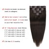 Real Clip in Hair Extensions Dark Brown 8 Pieces - Premium Womens Straight Double Weft Thick Remy Hair Extensions Clip in on Human Hair for Long Hair (16" / 16 inch, #2, 102 grams/3.6 Oz)