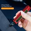 LuFOX 2 Pack Car Safety Hammer Seat Belt Cutter Phone Number Plate Fashionable 3-in-1 Design Best Gift Option Emergency Escape Tool (Red+Black)