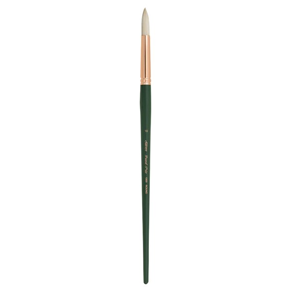 Silver Brush Limited 1000 Grand Prix Round Brush for Oil Paintings, Size 10, Long Handle