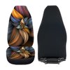 BIGCARJOB Retro Flower Pattern Auto Seat Covers 2pc Set Easy Install Full Wrap Bucket Seat Covers Elastic Back,fit Most Vehicle