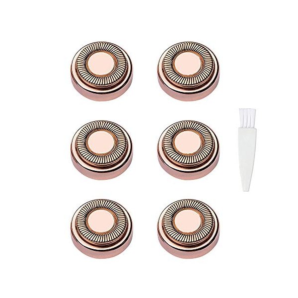 Facial Hair Remover Replacement Heads for Women, Painless Eyebrow Hair Remover Trimmer Blades, Perfect Touch and Smooth Finishing, with Cleaning Brush, As Seen ON TV