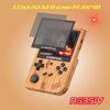 RG351V Handheld Game Console,Plug & Play Video Games Supports Double TF Extend 256GB,Portable Game Console 3.5 Inch IPS Screen 2521 Games Wood Grain