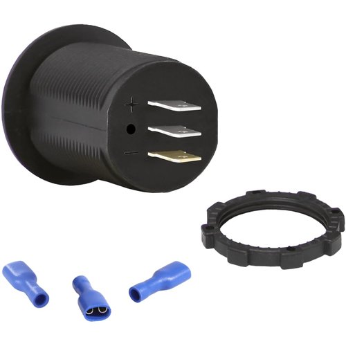 Powerwerx Panel Mount Dual Digital Red Volt Meter for 12/24V Systems